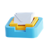 Icône 3D représentant une boite mail